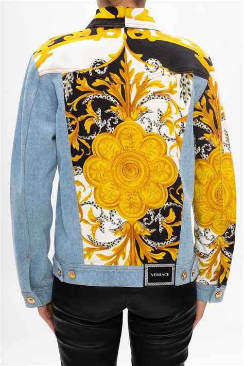 versace spring jacket|versace denim jacket women's.